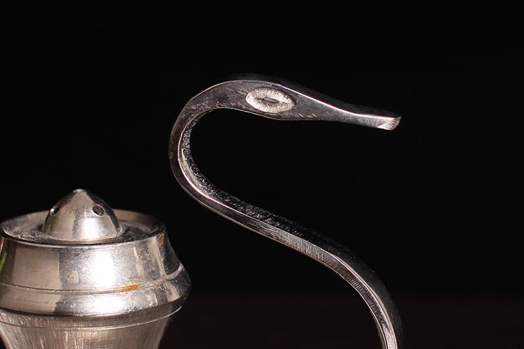 Handmade Silver Swan Copper Incense Holder